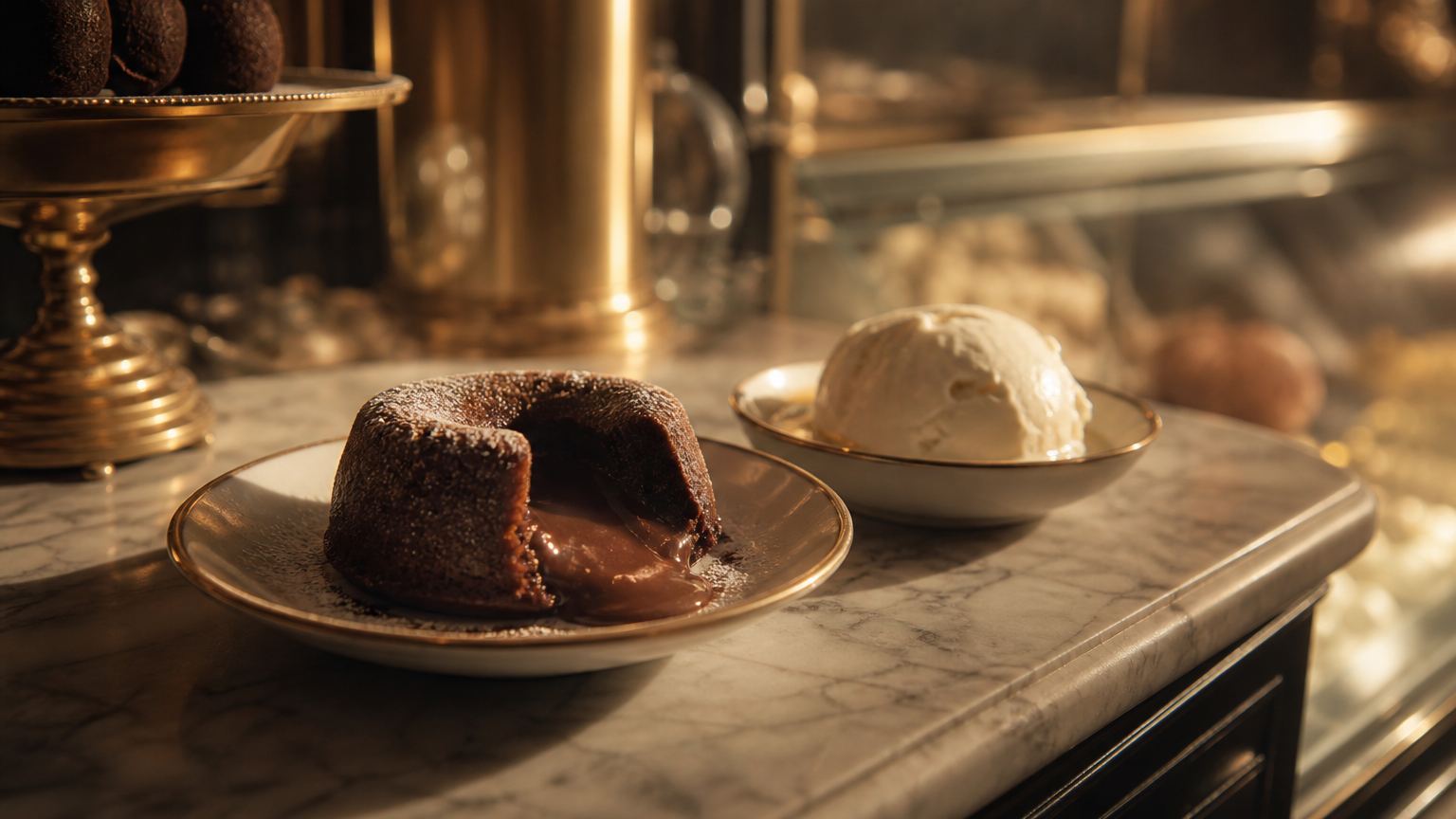 Molten chocolate lava cake: the step-by-step recipe and the fior di latte gelato pairing