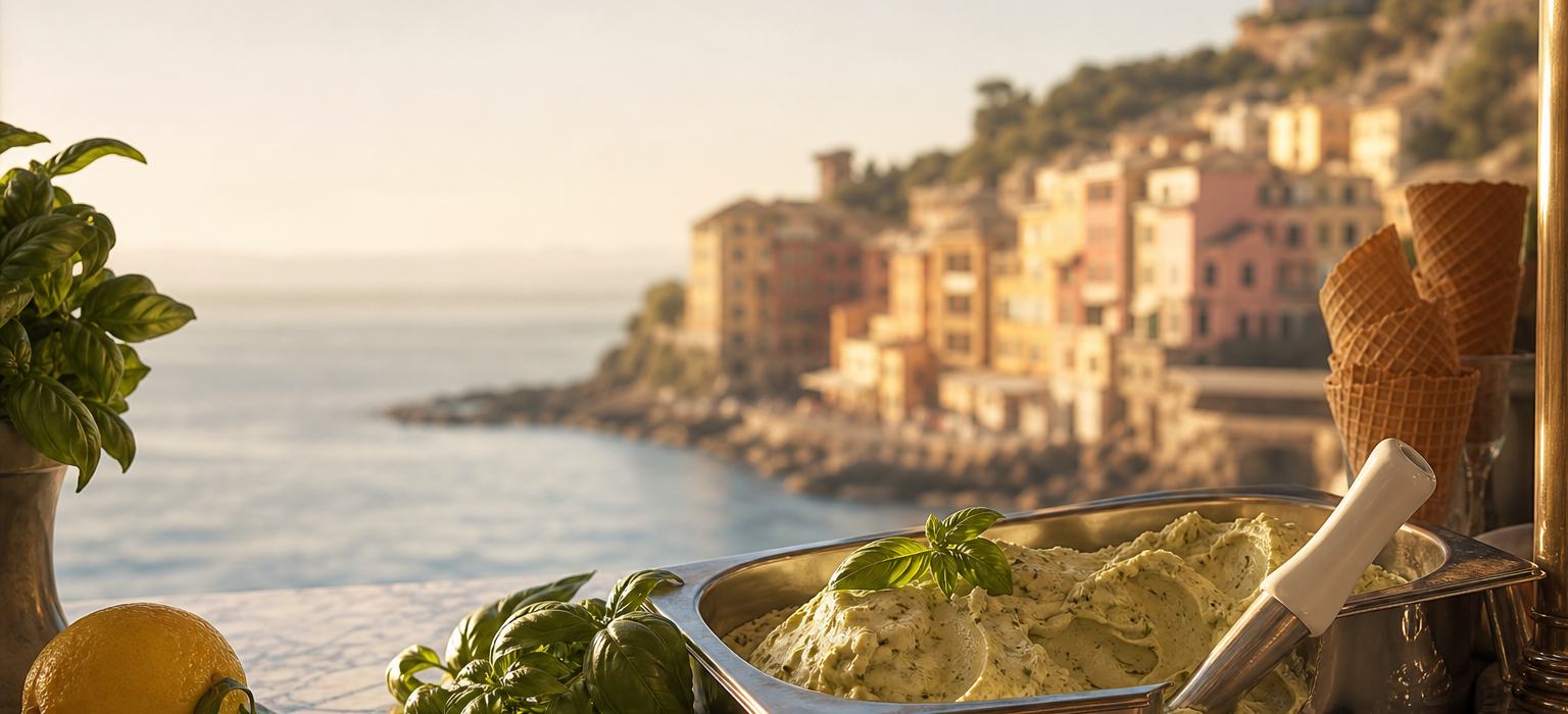 Basilico e ingredienti del territorio: il gelato artigianale in Liguria