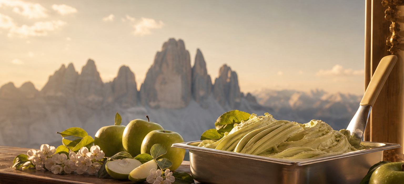 Mela verde e ingredienti del territorio: il gelato artigianale in Trentino-Alto Adige